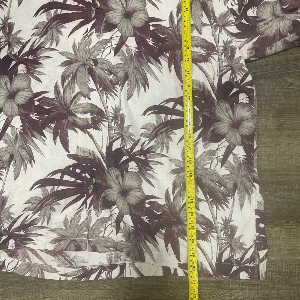Tommy Bahama Mens XXL Mississippi State Bulldogs Silk Floral Camp Shirt Burgundy - Picture 5 of 8